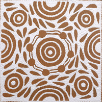 Aboriginal Artwork by Ursula Napangardi Hudson, Pikilyi Jukurrpa (Vaughan Springs Dreaming), 30x30cm