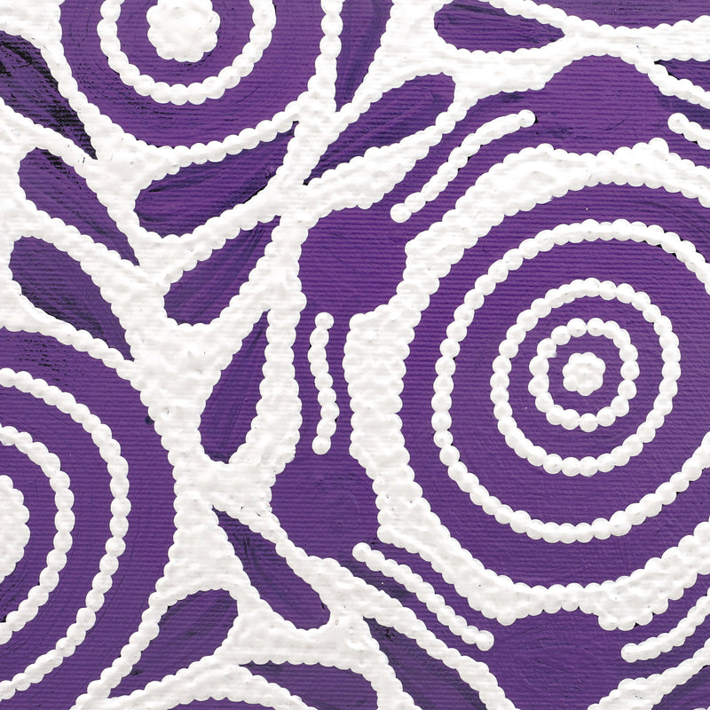 Aboriginal Artwork by Ursula Napangardi Hudson, Pikilyi Jukurrpa (Vaughan Springs Dreaming), 30x30cm