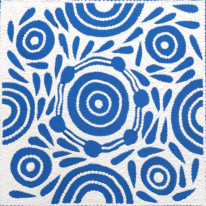 Aboriginal Artwork by Ursula Napangardi Hudson, Pikilyi Jukurrpa (Vaughan Springs Dreaming), 30x30cm