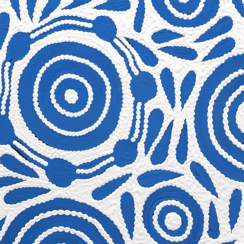 Aboriginal Artwork by Ursula Napangardi Hudson, Pikilyi Jukurrpa (Vaughan Springs Dreaming), 30x30cm