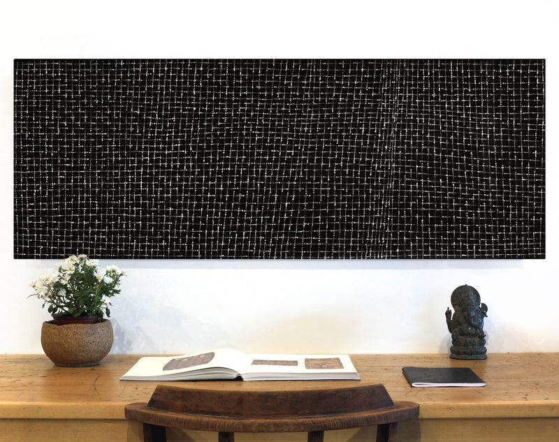 Aboriginal Artwork by Valda Napangardi Granites, Ngalyipi Jukurrpa (Snakevine Dreaming) - Mina Mina, 122x46cm