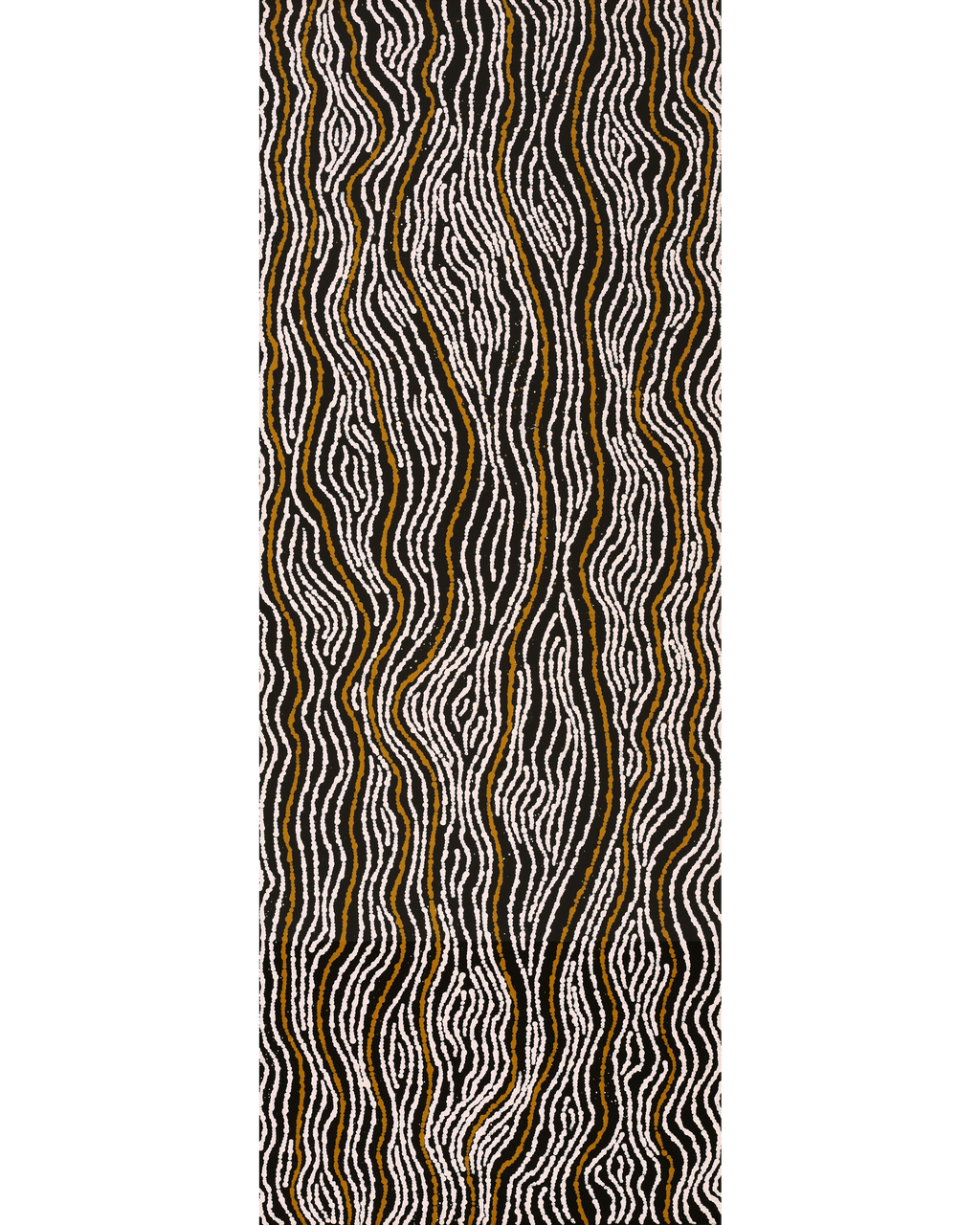 Aboriginal Artwork by Valda Napangardi Granites, Ngalyipi Jukurrpa (Snakevine Dreaming) - Mina Mina, 122x46cm
