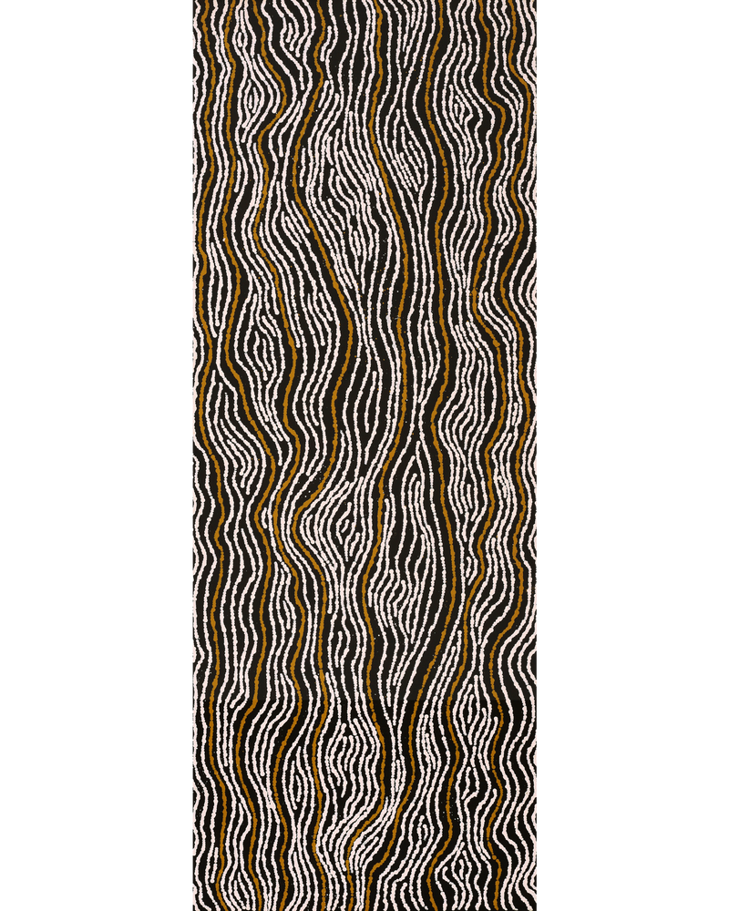 Aboriginal Artwork by Valda Napangardi Granites, Ngalyipi Jukurrpa (Snakevine Dreaming) - Mina Mina, 122x46cm