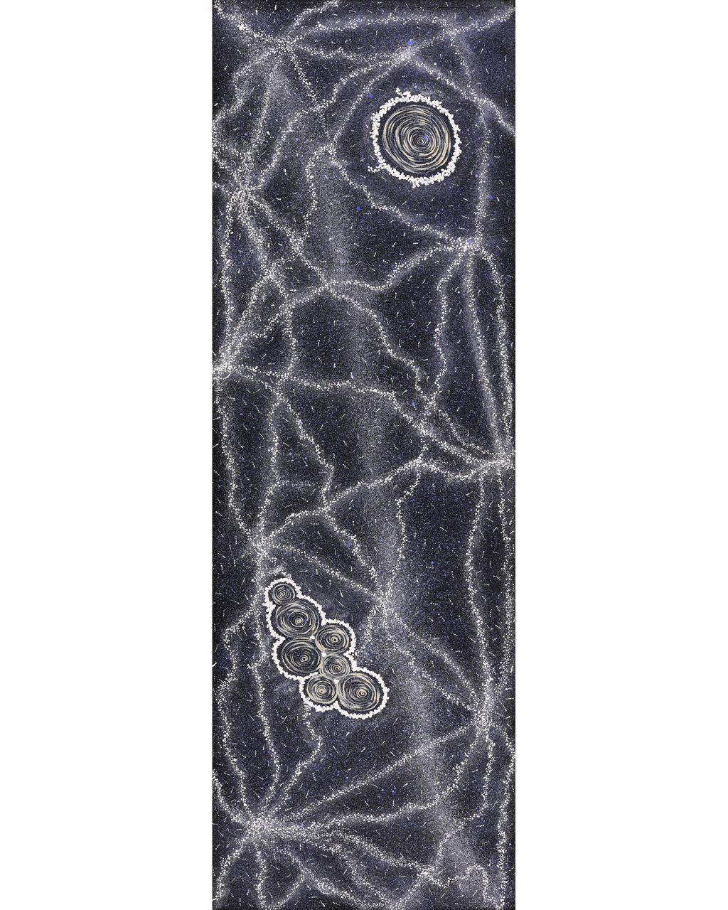 Aboriginal Artwork by Valda Napangardi Granites, Yanjirlpirri or Napaljarri-Warnu Jukurrpa (Star or Seven Sisters Dreaming), 183x61cm