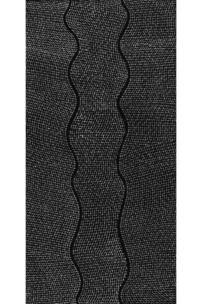 Aboriginal Artwork by Valda Napangardi Granites, Ngalyipi Jukurrpa (Snakevine Dreaming) - Mina Mina, 183x91cm