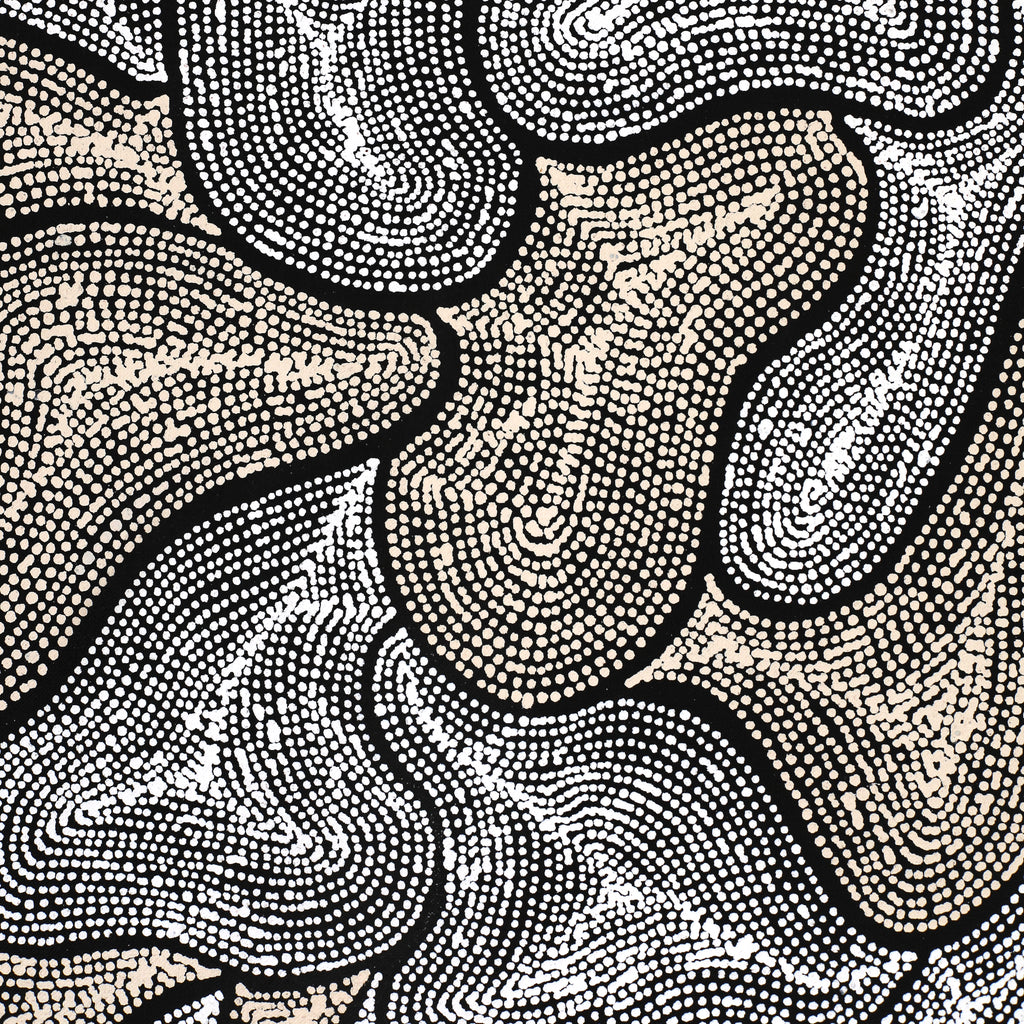 Aboriginal Art by Valda Napangardi Granites, Ngalyipi Jukurrpa (Snakevine Dreaming) - Mina Mina, 91x46cm - ART ARK®