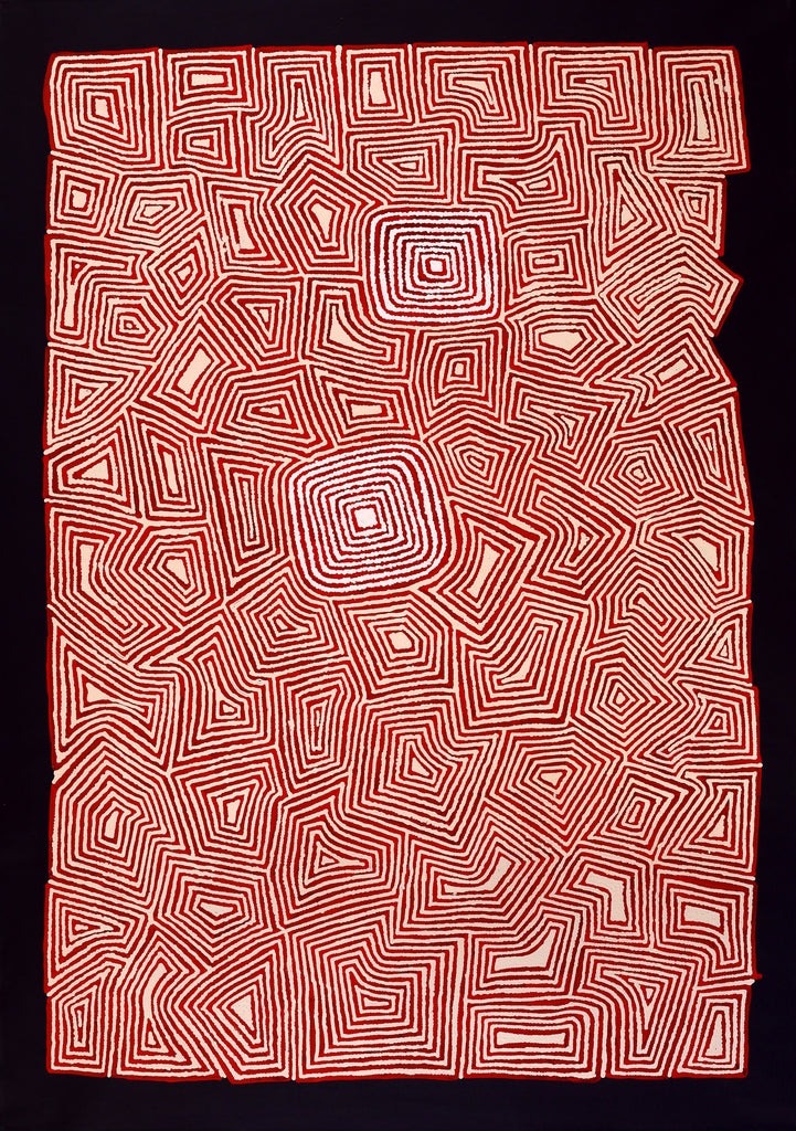 Aboriginal Art by Valerie Napanangka Marshall, Pikilyi Jukurrpa (Vaughan Springs Dreaming), 152x107cm - ART ARK®