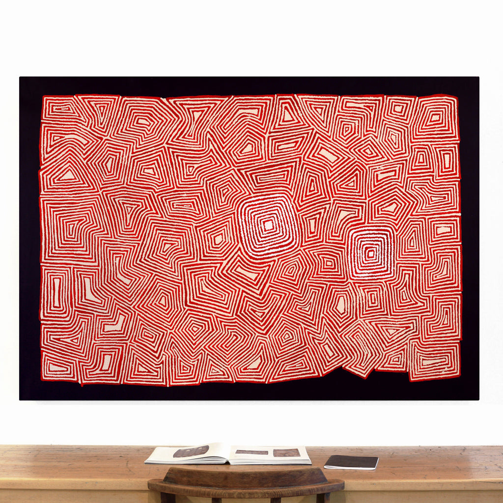 Aboriginal Artwork by Valerie Napanangka Marshall, Pikilyi Jukurrpa (Vaughan Springs Dreaming), 152x107cm