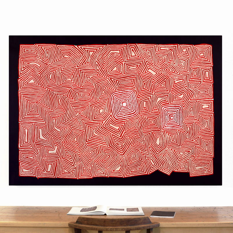 Aboriginal Artwork by Valerie Napanangka Marshall, Pikilyi Jukurrpa (Vaughan Springs Dreaming), 152x107cm