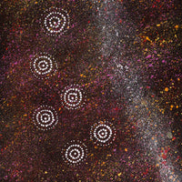 Aboriginal Artwork by Valma Nakamarra White, Napaljarri-warnu Jukurrpa (Seven Sisters Dreaming), 107x46cm