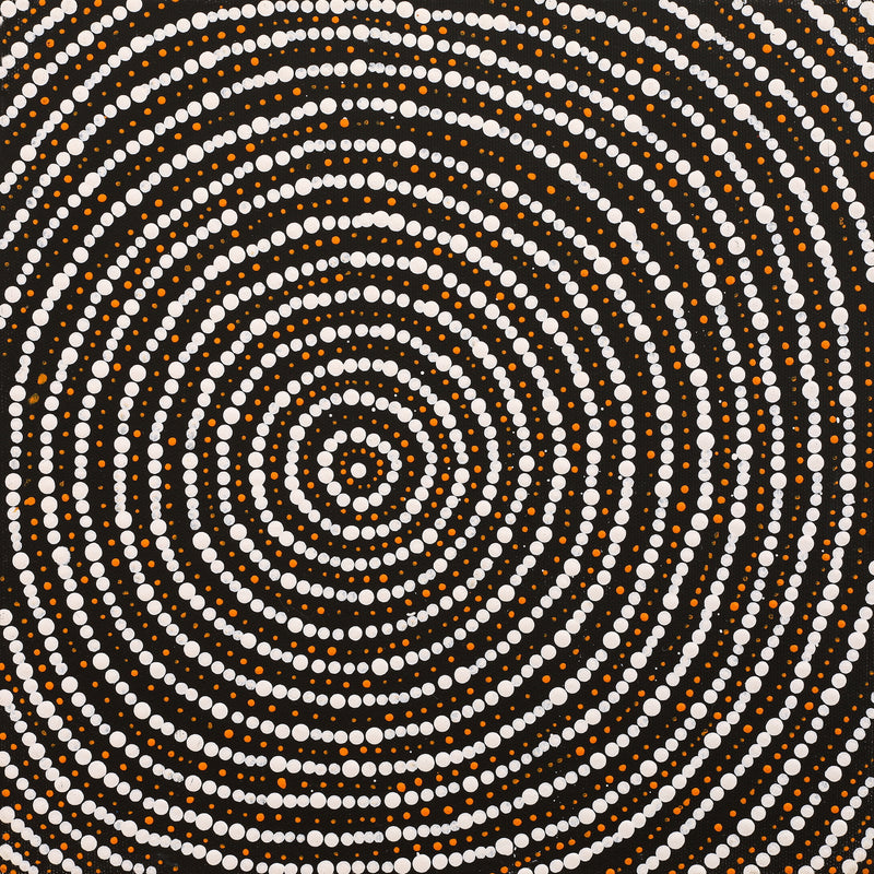 Aboriginal Artwork by Valma Nakamarra White, Warna Jukurrpa (Snake Dreaming), 30x30cm