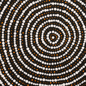 Aboriginal Artwork by Valma Nakamarra White, Warna Jukurrpa (Snake Dreaming), 30x30cm - ART ARK®