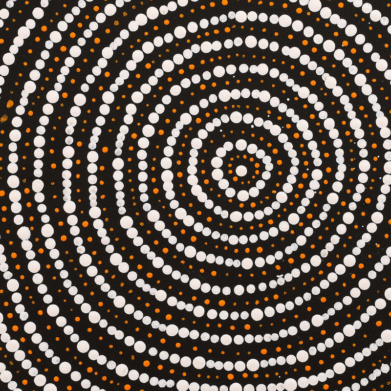 Aboriginal Artwork by Valma Nakamarra White, Warna Jukurrpa (Snake Dreaming), 30x30cm