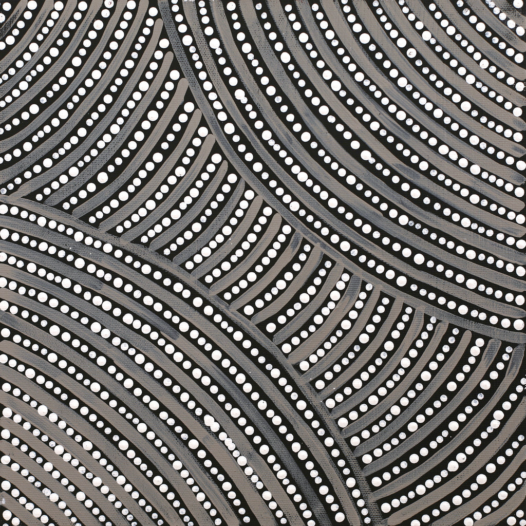 Aboriginal Art by Valma Nakamarra White, Warna Jukurrpa (Snake Dreaming), 30x30cm - ART ARK®