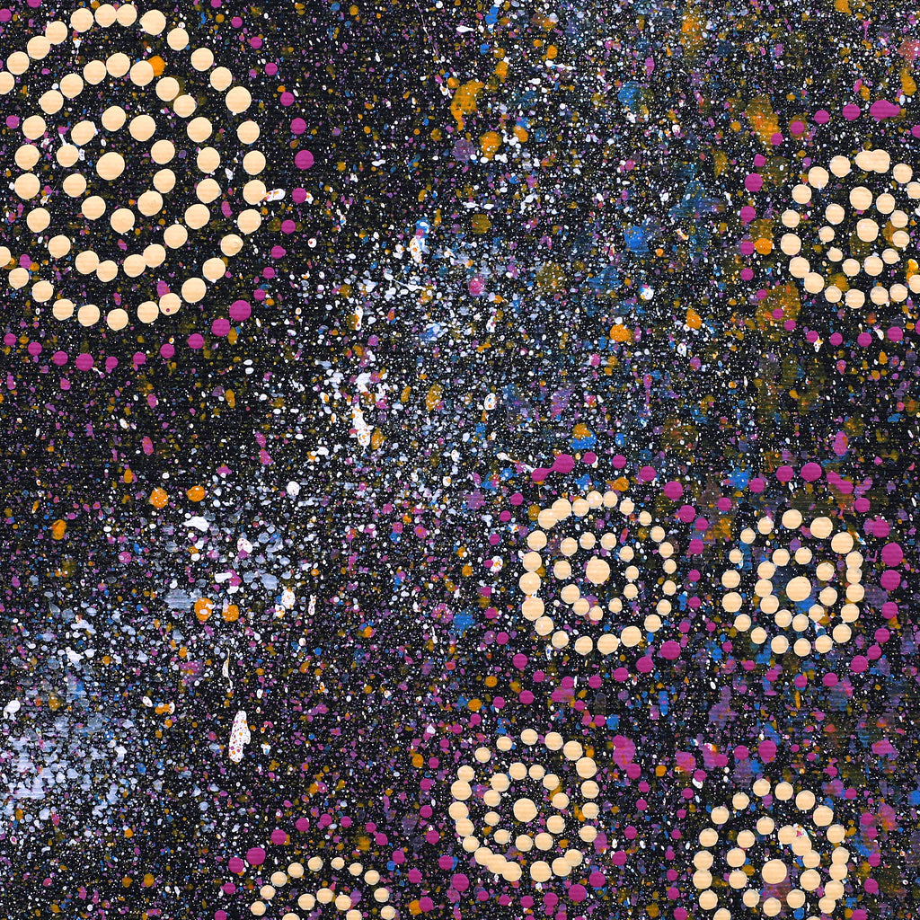 Aboriginal Art by Valma Nakamarra White, Napaljarri-warnu Jukurrpa (Seven Sisters Dreaming), 30x30cm - ART ARK®