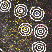 Aboriginal Artwork by Valma Nakamarra White, Napaljarri-warnu Jukurrpa (Seven Sisters Dreaming), 30x30cm