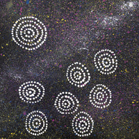 Aboriginal Art by Valma Nakamarra White, Napaljarri-warnu Jukurrpa (Seven Sisters Dreaming), 30x30cm - ART ARK®