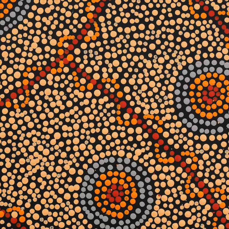 Aboriginal Artwork by Valma Nakamarra White, Warna Jukurrpa (Snake Dreaming), 30x30cm