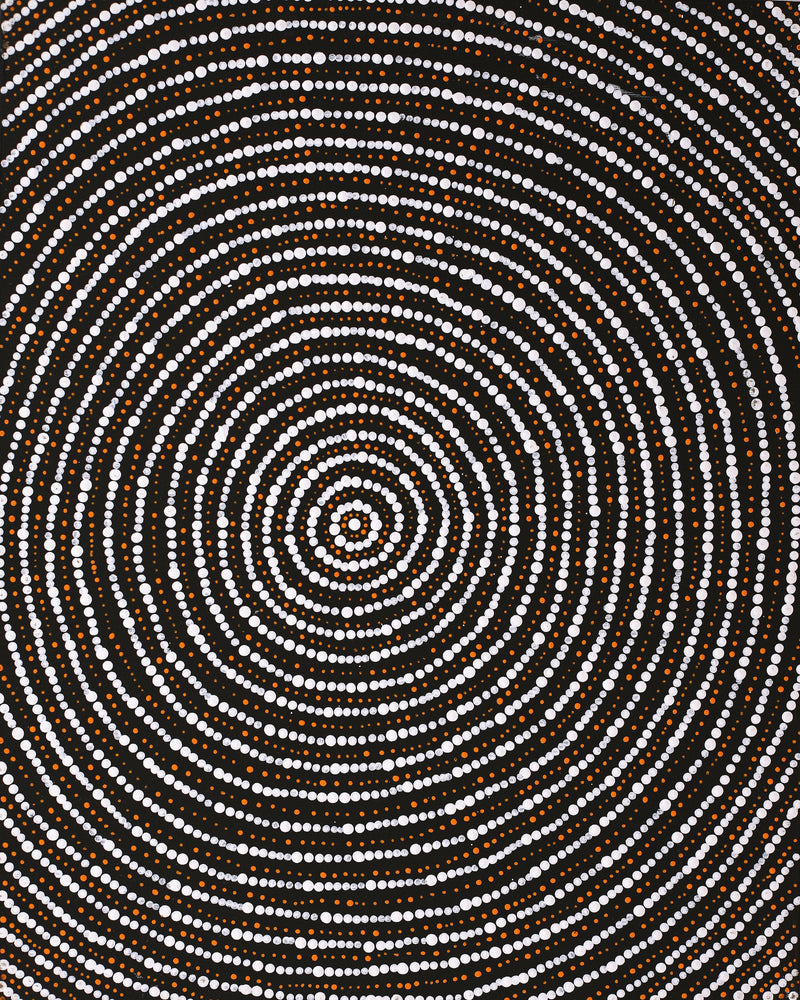 Aboriginal Artwork by Valma Nakamarra White, Warna Jukurrpa (Snake Dreaming), 50x40cm