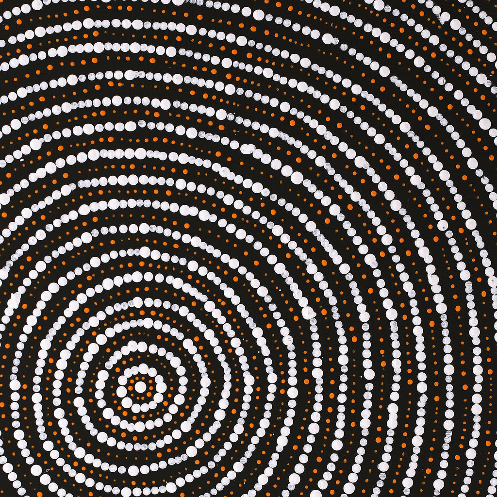 Aboriginal Artwork by Valma Nakamarra White, Warna Jukurrpa (Snake Dreaming), 50x40cm