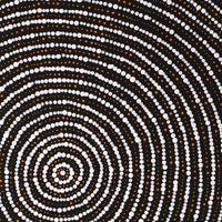 Aboriginal Art by Valma Nakamarra White, Warna Jukurrpa (Snake Dreaming), 50x40cm - ART ARK®