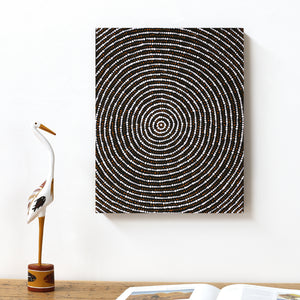 Aboriginal Artwork by Valma Nakamarra White, Warna Jukurrpa (Snake Dreaming), 50x40cm - ART ARK®