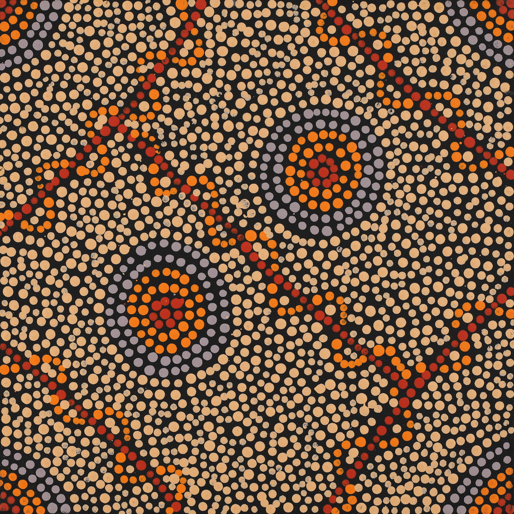 Aboriginal Artwork by Valma Nakamarra White, Warna Jukurrpa (Snake Dreaming), 30x30cm