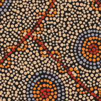Aboriginal Artwork by Valma Nakamarra White, Warna Jukurrpa (Snake Dreaming), 30x30cm
