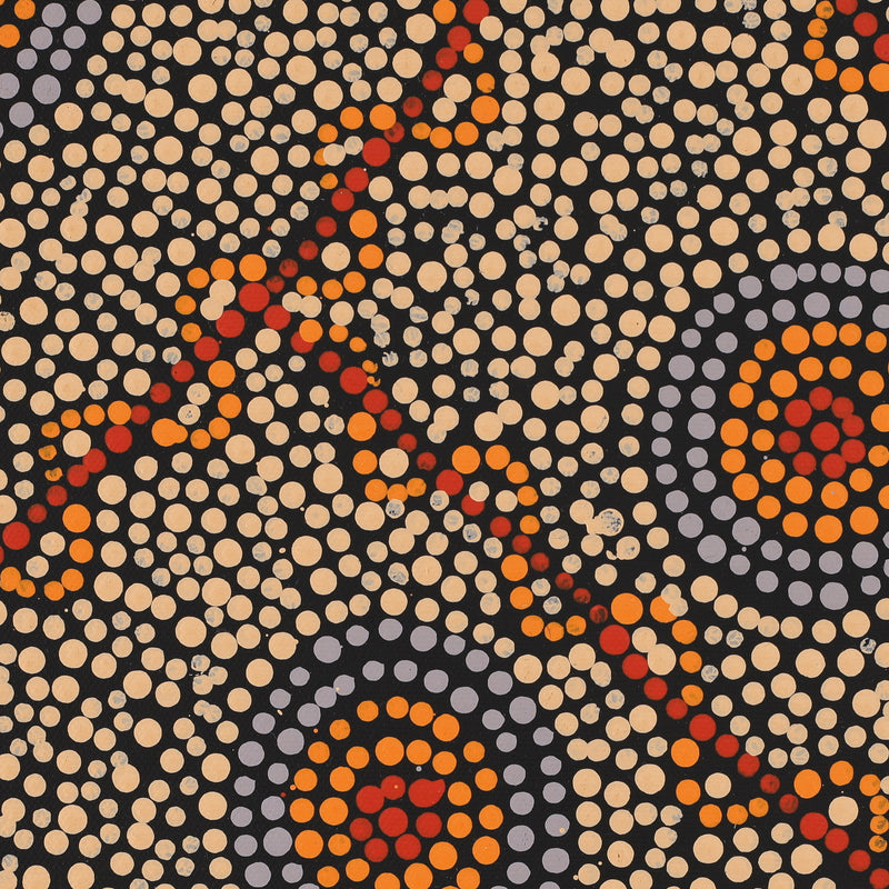 Aboriginal Artwork by Valma Nakamarra White, Warna Jukurrpa (Snake Dreaming), 30x30cm
