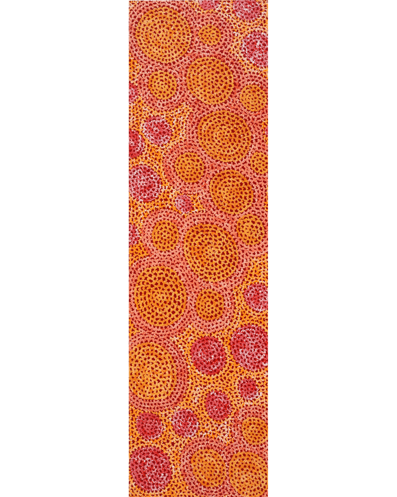 Aboriginal Artwork by Vanessa Nampijinpa Brown, Pamapardu Jukurrpa (Flying Ant Dreaming) - Warntungurru, 107x30cm