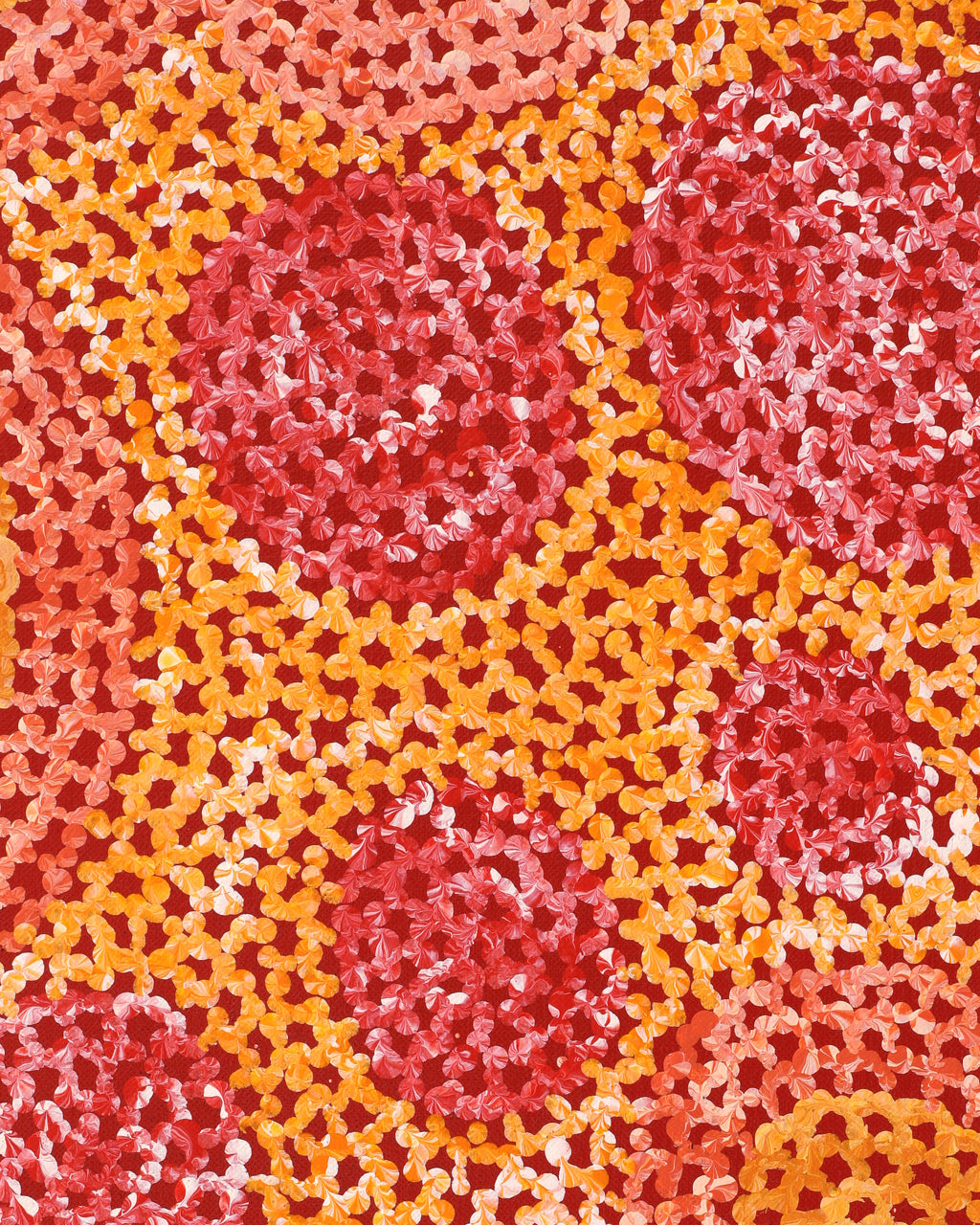 Aboriginal Artwork by Vanessa Nampijinpa Brown, Pamapardu Jukurrpa (Flying Ant Dreaming) - Warntungurru, 107x30cm