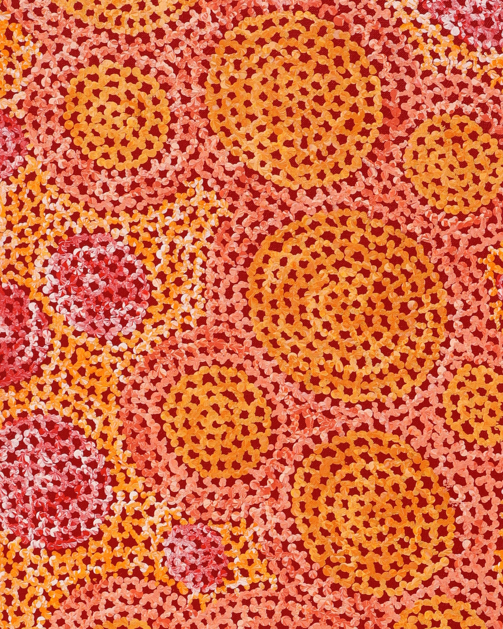 Aboriginal Artwork by Vanessa Nampijinpa Brown, Pamapardu Jukurrpa (Flying Ant Dreaming) - Warntungurru, 107x30cm