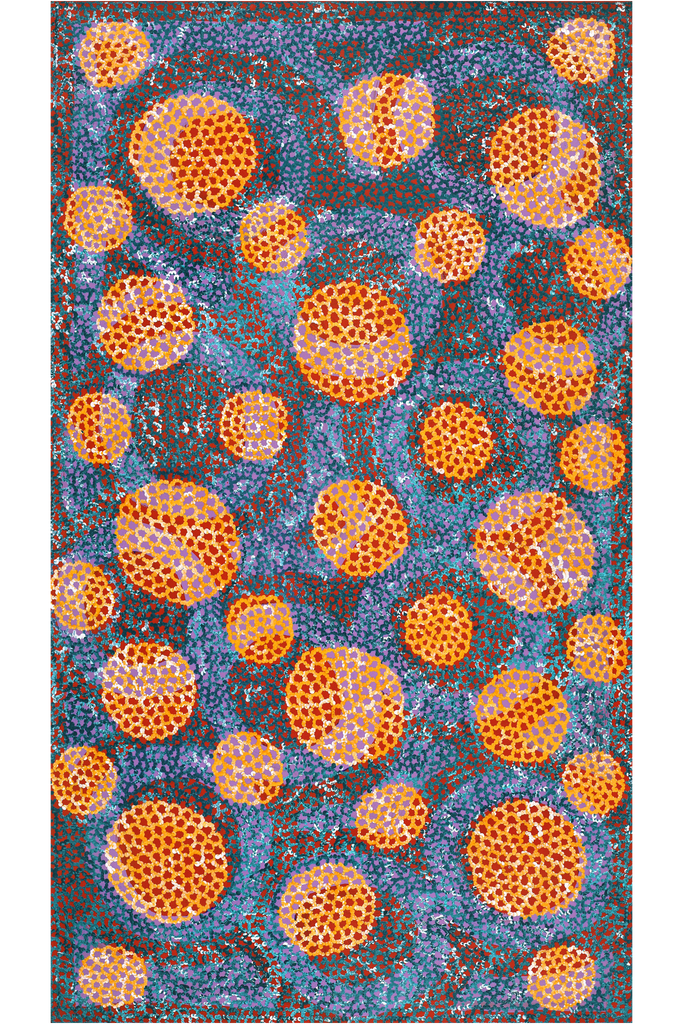 Aboriginal Artwork by Vanessa Nampijinpa Brown, Pamapardu Jukurrpa (Flying Ant Dreaming) - Warntungurru, 107x61cm - ART ARK®