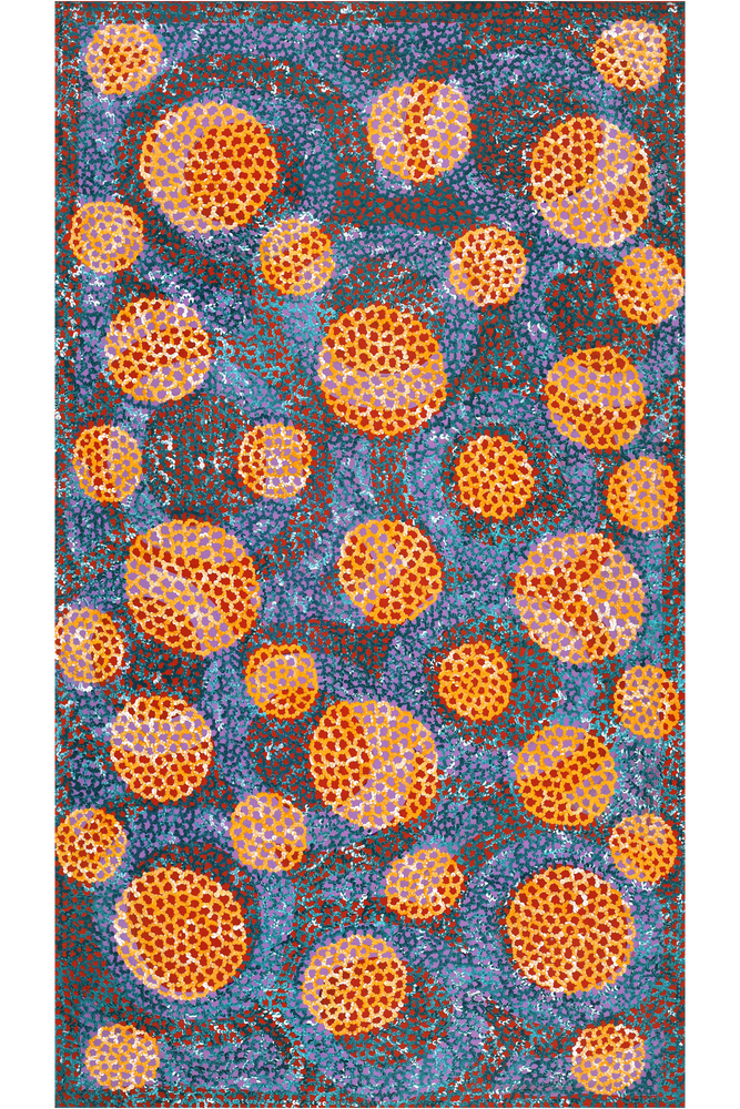 Aboriginal Artwork by Vanessa Nampijinpa Brown, Pamapardu Jukurrpa (Flying Ant Dreaming) - Warntungurru, 107x61cm