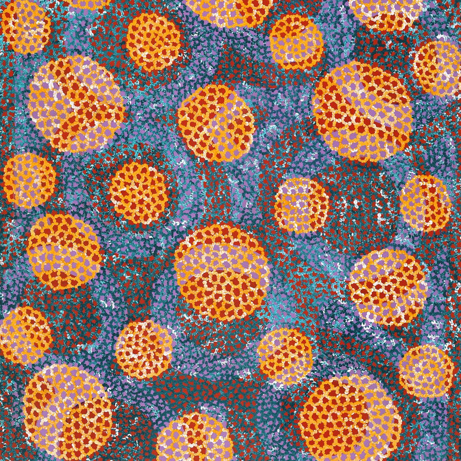 Aboriginal Artwork by Vanessa Nampijinpa Brown, Pamapardu Jukurrpa (Flying Ant Dreaming) - Warntungurru, 107x61cm