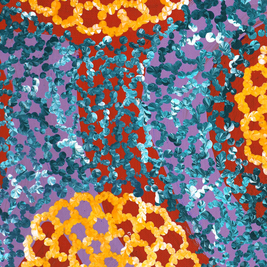 Aboriginal Artwork by Vanessa Nampijinpa Brown, Pamapardu Jukurrpa (Flying Ant Dreaming) - Warntungurru, 107x61cm