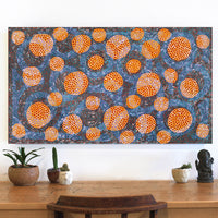 Aboriginal Artwork by Vanessa Nampijinpa Brown, Pamapardu Jukurrpa (Flying Ant Dreaming) - Warntungurru, 107x61cm