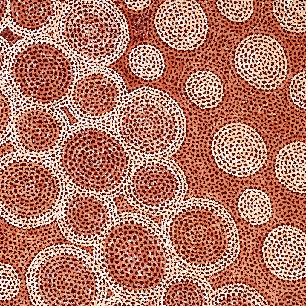 Aboriginal Artwork by Vanessa Nampijinpa Brown, Pamapardu Jukurrpa (Flying Ant Dreaming) - Warntungurru, 107x76cm