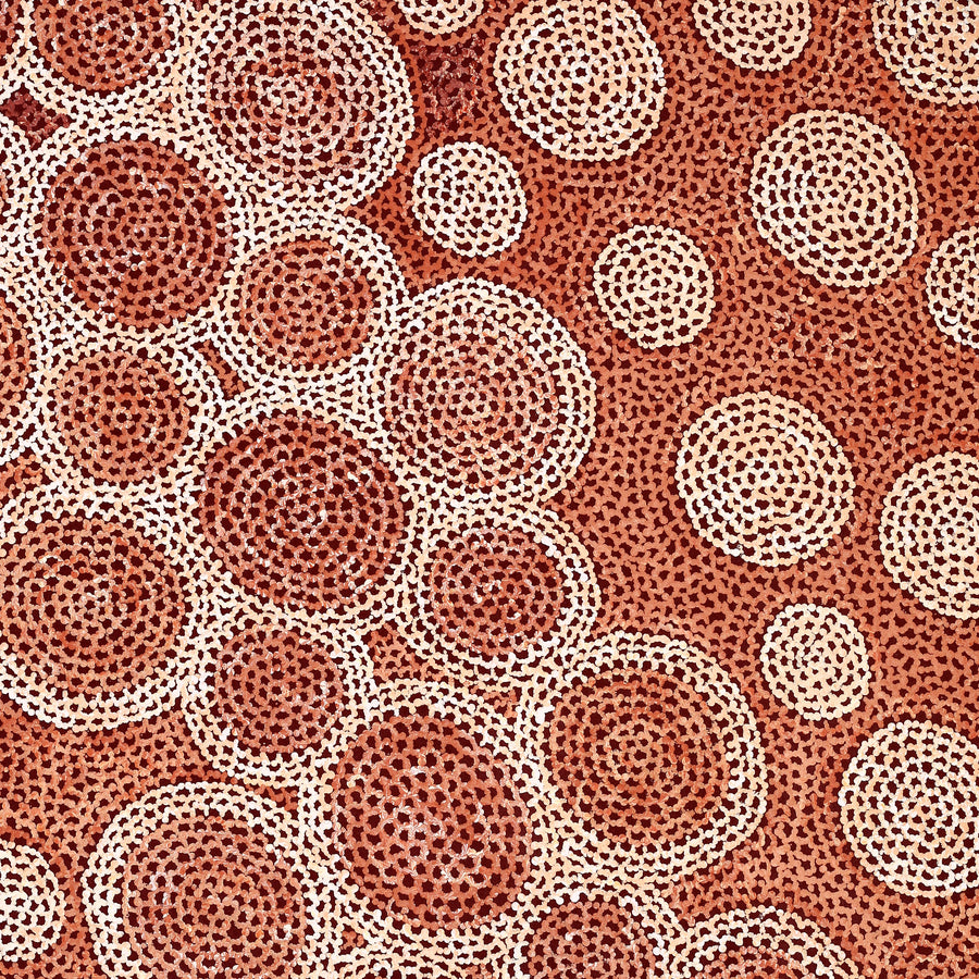 Aboriginal Artwork by Vanessa Nampijinpa Brown, Pamapardu Jukurrpa (Flying Ant Dreaming) - Warntungurru, 107x76cm