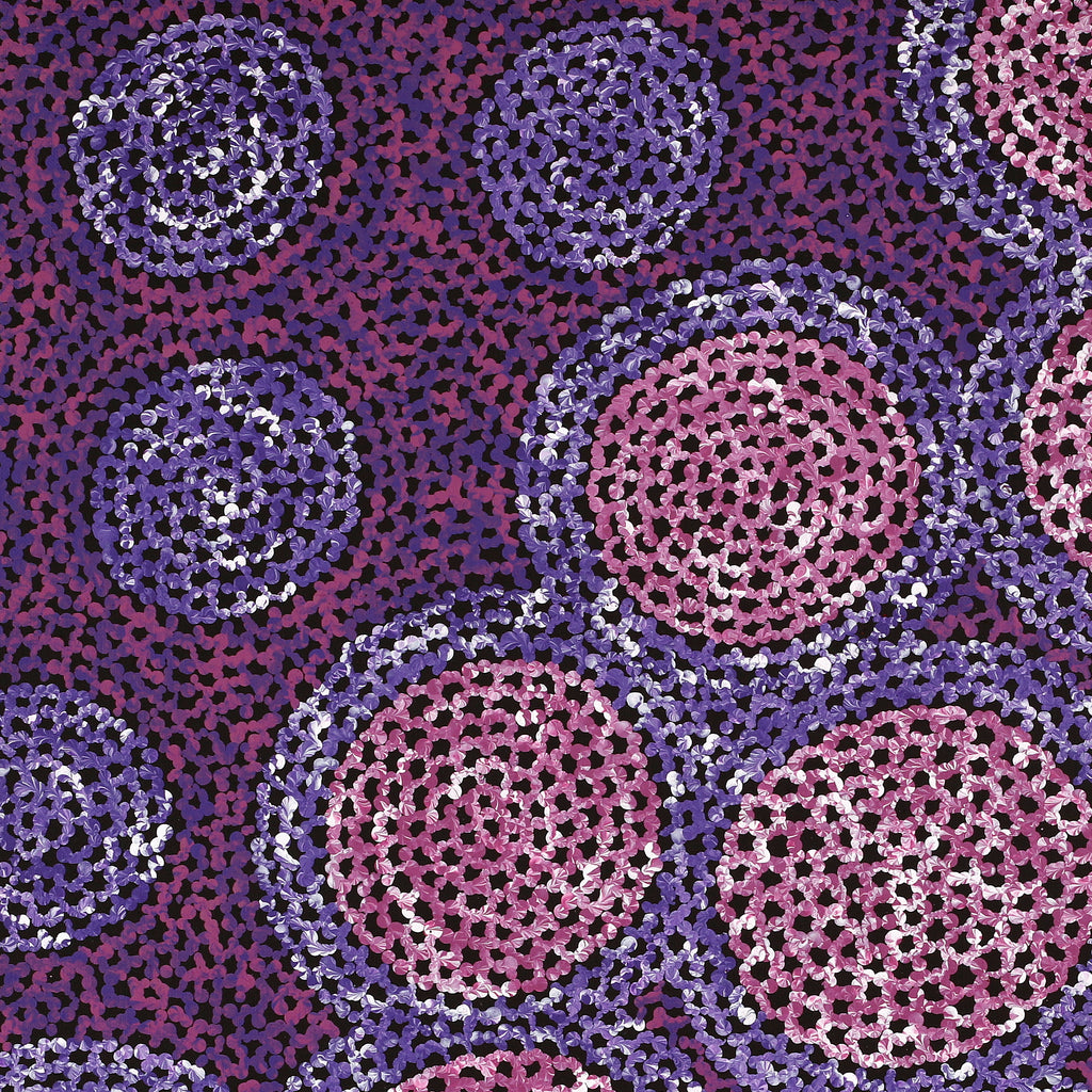Aboriginal Artwork by Vanessa Nampijinpa Brown, Pamapardu Jukurrpa (Flying Ant Dreaming) - Warntungurru, 61x61cm