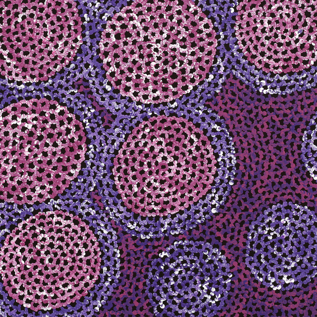 Aboriginal Artwork by Vanessa Nampijinpa Brown, Pamapardu Jukurrpa (Flying Ant Dreaming) - Warntungurru, 61x61cm