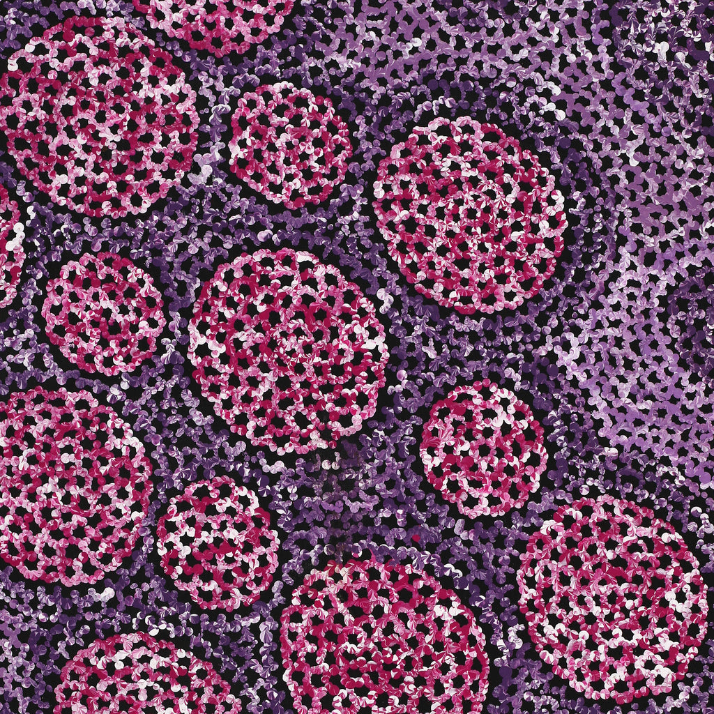 Aboriginal Artwork by Vanessa Nampijinpa Brown, Pamapardu Jukurrpa (Flying Ant Dreaming) - Warntungurru, 76x46cm