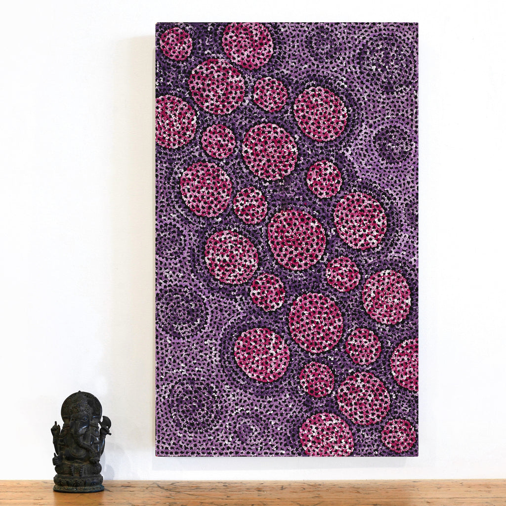 Aboriginal Artwork by Vanessa Nampijinpa Brown, Pamapardu Jukurrpa (Flying Ant Dreaming) - Warntungurru, 76x46cm
