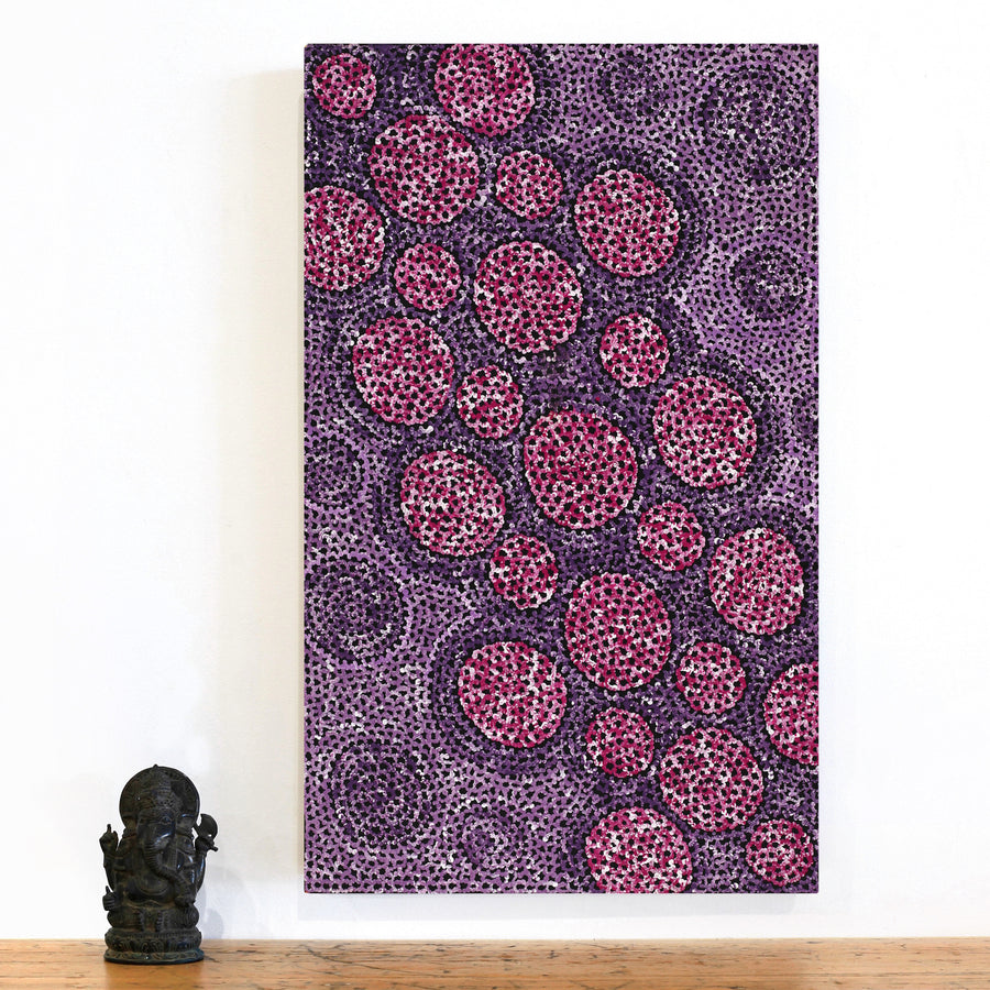 Aboriginal Artwork by Vanessa Nampijinpa Brown, Pamapardu Jukurrpa (Flying Ant Dreaming) - Warntungurru, 76x46cm