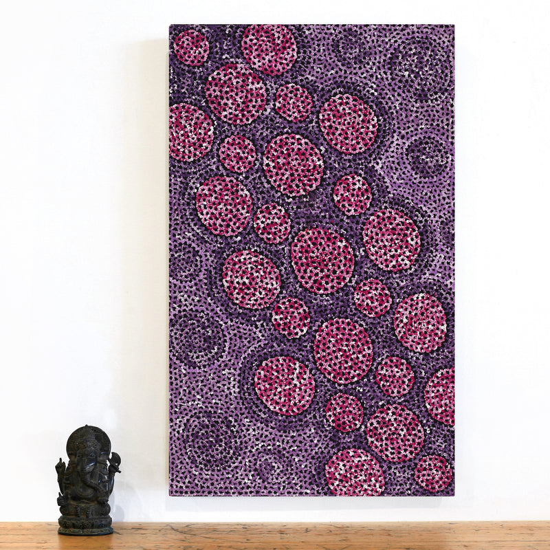 Aboriginal Artwork by Vanessa Nampijinpa Brown, Pamapardu Jukurrpa (Flying Ant Dreaming) - Warntungurru, 76x46cm