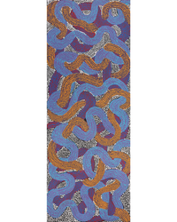 Aboriginal Artwork by Vanetta Nampijinpa Hudson, Warlukurlangu Jukurrpa (Fire country Dreaming), 122x46cm