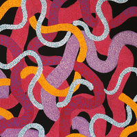 Aboriginal Artwork by Vanetta Nampijinpa Hudson, Warlukurlangu Jukurrpa (Fire country Dreaming), 152x122cm