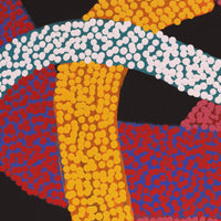 Aboriginal Artwork by Vanetta Nampijinpa Hudson, Warlukurlangu Jukurrpa (Fire country Dreaming), 152x122cm
