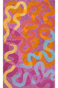 Aboriginal Artwork by Vanetta Nampijinpa Hudson, Warlukurlangu Jukurrpa (Fire country Dreaming), 152x91cm