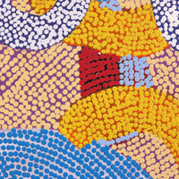 Aboriginal Artwork by Vanetta Nampijinpa Hudson, Warlukurlangu Jukurrpa (Fire country Dreaming), 183x152cm